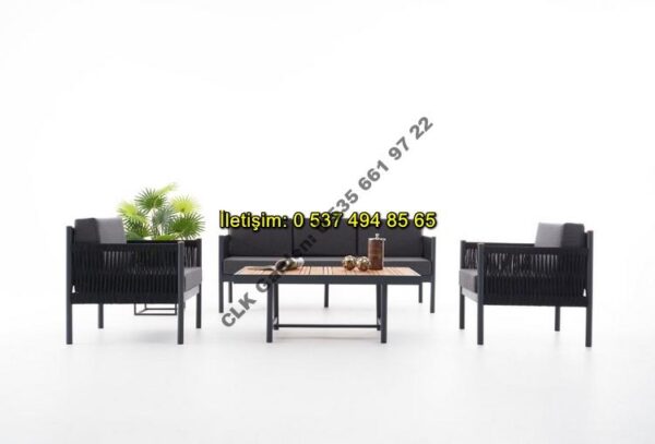CLK Garden Angora Alüminyum Bahçe ve Balkon Mobilya Takımı 3+1+1+OS