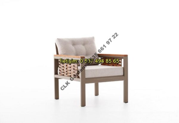 CLK Garden Datça Alüminyum Bahçe ve Balkon Mobilya Takımı 3+1+1+OS - Görsel 8