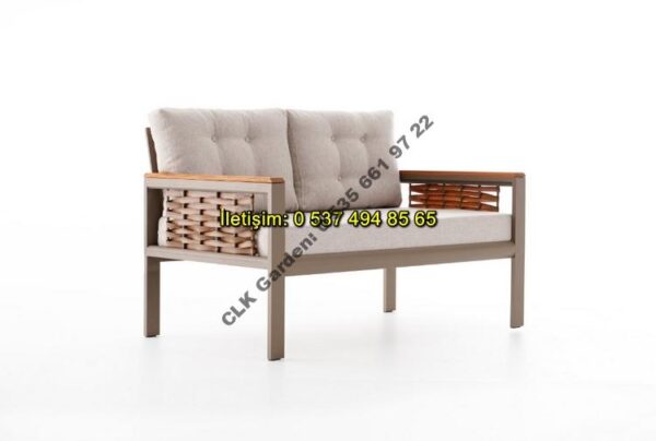 CLK Garden Datça Alüminyum Bahçe ve Balkon Mobilya Takımı 3+1+1+OS - Görsel 5