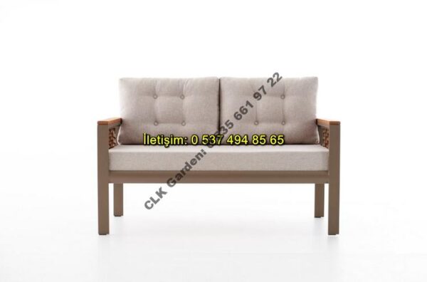 CLK Garden Datça Alüminyum Bahçe ve Balkon Mobilya Takımı 3+1+1+OS - Görsel 3