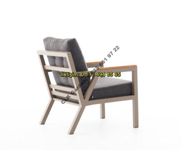 CLK Garden Milas Alüminyum Bahçe ve Balkon Mobilya Takımı 3+1+1+OS - Görsel 7