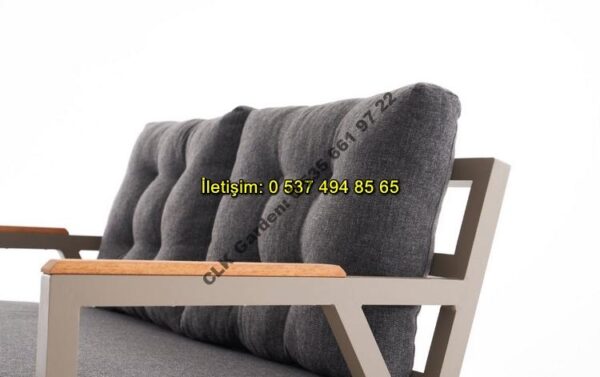 CLK Garden Milas Alüminyum Bahçe ve Balkon Mobilya Takımı 3+1+1+OS - Görsel 6