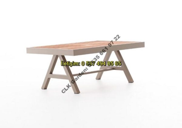 CLK Garden Milas Alüminyum Bahçe ve Balkon Mobilya Takımı 3+1+1+OS - Görsel 2
