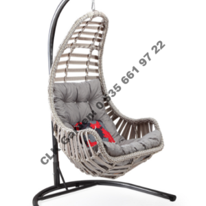 CLK Garden Rattan Datça Gri Bahçe Balkon Teras Salıncakları