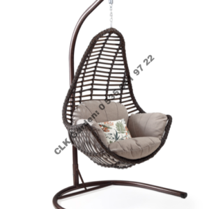CLK Garden Rattan Milas Kahverengi Bahçe Balkon Teras Salıncakları